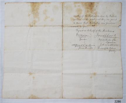 Two page opening of centre pages with script on right hand side
