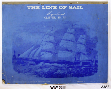 Book - Portfolio, Newcraft Pulicity, The Line of Sail; Magnificent Clipper Ships, 1969