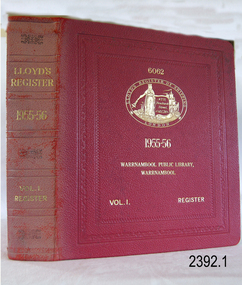 Book, Lloyds Register of Shipping 1955-56 Vol 1
