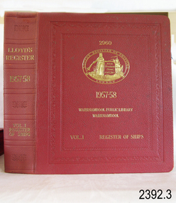 Book, Lloyds Register of Shipping 1957-58 Vol 1