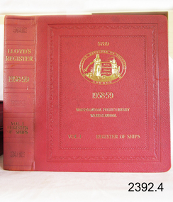 Book, Lloyds Register of Shipping 1958-59 Vol 1