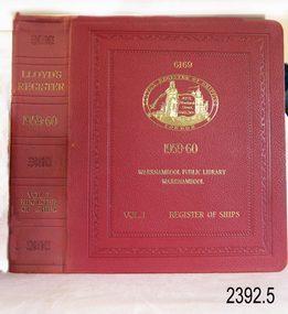 Book, Lloyds Register of Shipping 1959-60 Vol 1
