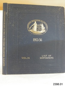 Book, Lloyds Register of Shipping 1955-56 Vol 3