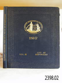 Book, Lloyds Register of Shipping 1956-57 Vol 3