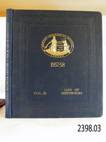 Book, Lloyds Register of Shipping 1957-58 Vol 3