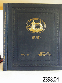 Book, Lloyds Register of Shipping 1958-59 Vol 3