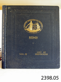 Book, Lloyds Register of Shipping 1959-60 Vol 3