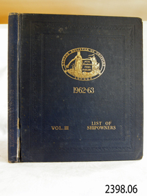 Book, Lloyds Register of Shipping 1962-63 Vol 3