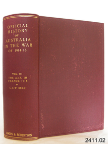Book, Official History of Australia in the War of 1914-18 Vol 3-1