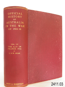 Book, Official History of Australia in the War of 1914-18 Vol 3-2