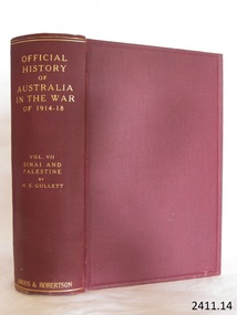 Book, Official History of Australia in the War of 1914-1918 Vol 7-1