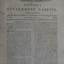 Gazette open at fly page, showing government crest and two columns of text