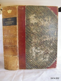 Book, The Victoria Government Gazette 1853 2 Vol 5
