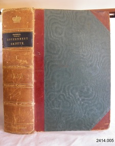 Book, The Victoria Government Gazette 1855 1 Vol 8