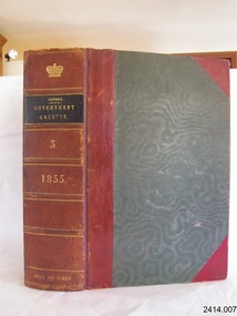 Book, The Victoria Government Gazette 1855 3 Vol 10