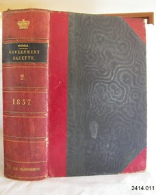 Book, The Victoria Government Gazette 1857