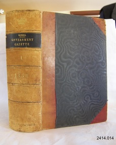 Book, The Victoria Government Gazette 1858 1 Vol 15