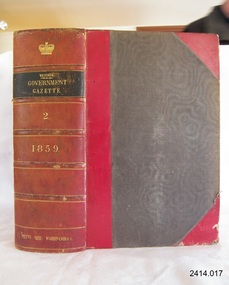 Book, The Victoria Government Gazette 1859 2 Vol 18