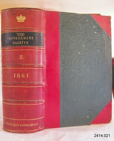 Book, The Victoria Government Gazette 1861 2 Vol 22