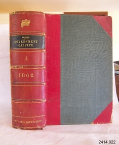Book, The Victoria Government Gazette 1862 1 Vol 23