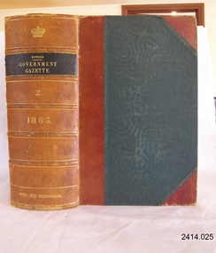 Book, The Victoria Government Gazette 1863 2 Vol 26