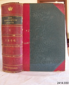 Book, The Victoria Government Gazette 1866 1 Vol 31