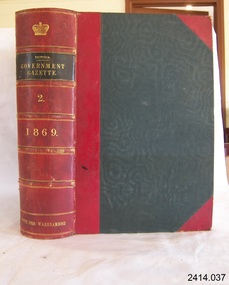 Book, The Victoria Government Gazette 1869 2 Vol 38