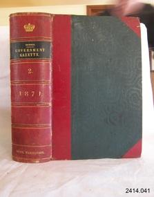 Book, The Victoria Government Gazette 1871 2 Vol 42