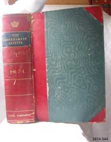 Book, The Victoria Government Gazette 1874 1 Vol 47