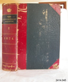 Book, The Victoria Government Gazette 1874 2 Vol 48