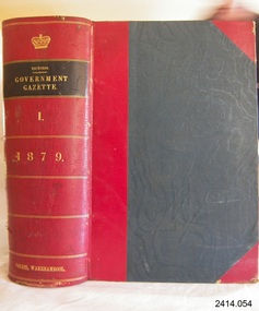 Book, The Victoria Government Gazette 1879 1 Vol 57