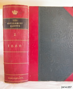 Book, The Victoria Government Gazette 1880 2 Vol 60