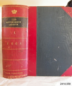 Book, The Victoria Government Gazette 1881 1 Vol 61