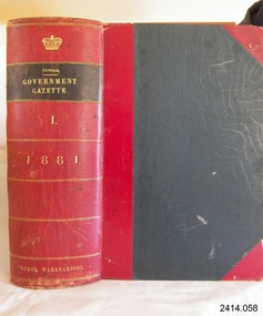 Book, The Victoria Government Gazette 1881 1 Vol 61
