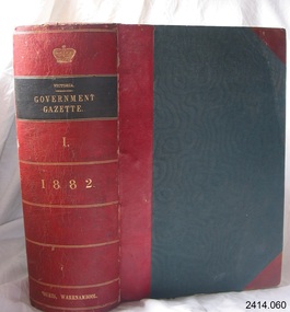 Book, The Victoria Government Gazette 1882 1 Vol 63
