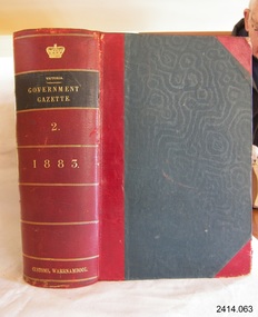 Book, The Victoria Government Gazette 1883 2 Vol 66