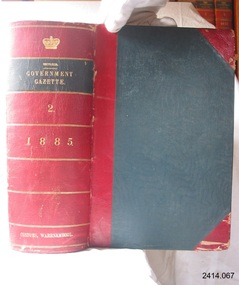 Book, The Victoria Government Gazette 1885 2 Vol 70