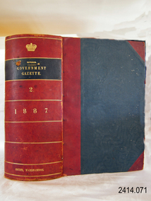 Book, The Victoria Government Gazette 1887 2 Vol 74