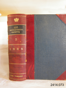 Book, The Victoria Government Gazette 1889 2 Vol 78
