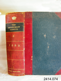 Book, The Victoria Government Gazette 1889 3 Vol 79