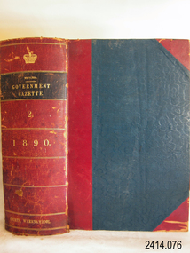 Book, The Victoria Government Gazette 1890 2 Vol 81-2