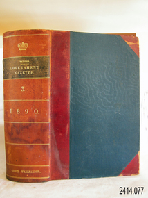Book, The Victoria Government Gazette 1890 3 Vol 82