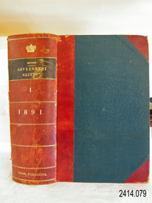 Book, The Victoria Government Gazette 1891 1 Vol 83