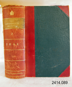 Book, The Victoria Government Gazette 1894