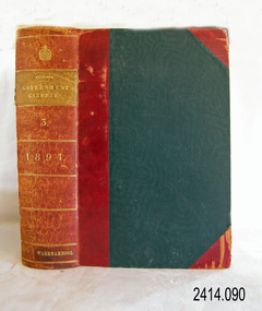 Book, The Victoria Government Gazette 1894