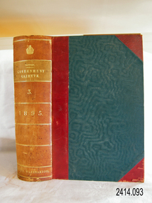 Book, The Victoria Government Gazette 1895