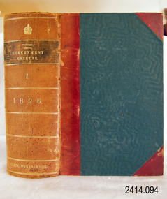 Book, The Victoria Government Gazette 1896