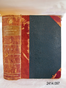 Book, The Victoria Government Gazette 1897