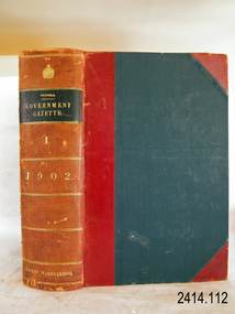 Book, The Victoria Government Gazette 1902