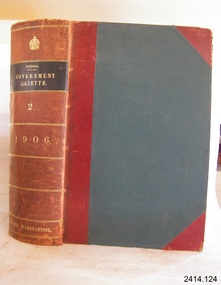 Book, The Victoria Government Gazette 1906 2 Vol 129